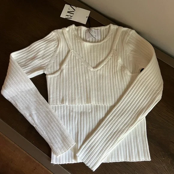 ZARA Kids Rib Knit Sweater - Picture 2 of 3